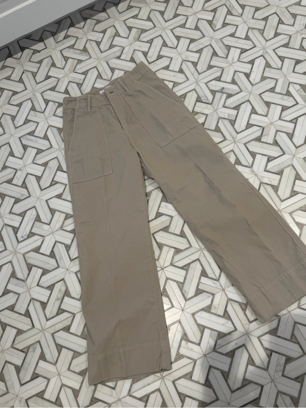 Velvet Women’s Crop Wide-Leg Corduroy Pants in Taupe